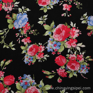 Good Quality Crinkle Floral Woven Printed Viscose Fabric